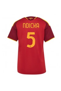 AS Roma Evan Ndicka #5 Fotballdrakt Hjemme Klær Dame 2026-27 Korte ermer